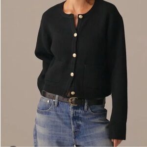 J Crew Relaxed  Emilie Sweater Lady Jacket